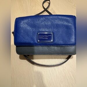 Marc by Marc Jacobs Leather Blue and Black Two-Tone Crossbody Bag